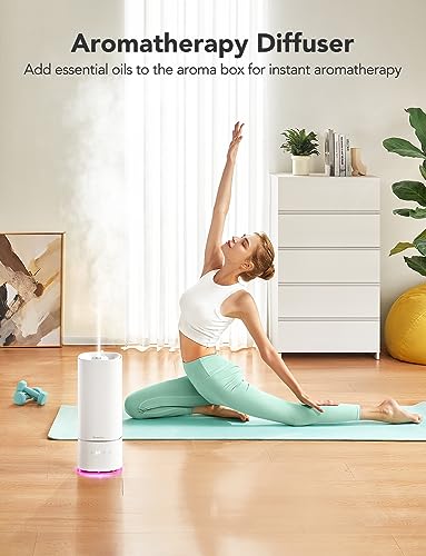 GoveeLife Smart 6L Humidifiers for Home Large Room, Top Fill Coll Mist Humidifier for Bedroom Last Up to 60H, Dual 360° Rotation Nozzles, Voice Control, WiFi Essential Oil Diffuser for Baby, Plants