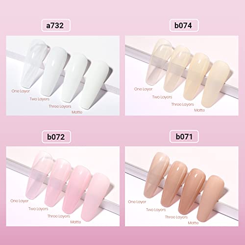 Beetles Neutral Gel Nail Polish 15ml Nude Pink Polish Set Pink Champagne Soak Off U V LED Nail Lamp Translucent Nail Art Gel 0.5Oz