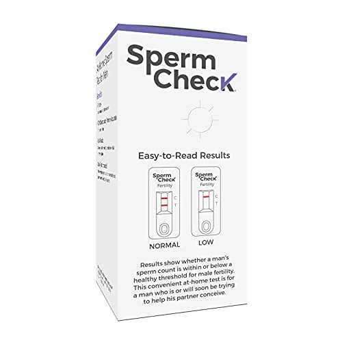 Spermcheck Fertility Home Test Kit for Men- Shows Normal or Low Sperm Count- Easy to Read Results-Convenient, Accurate, Private