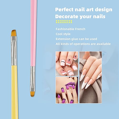 Nail Brush for Gel Nail Art Brushes Art Pen Tools Set for Painting Nail Art Tips Builder Acrylic Art Liner Brush for Uv Nails Home Salon Nail Design Tool Nail Dotting Diy Nail Extension Gel Brush