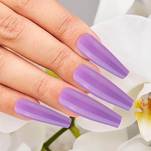 240 Pieces Extra Long Press on Nails Ballerina Coffin False Nails Solid Color Full Cover Fake Nails Artificial Acrylic Nails for DIY Nail Design Salon Women Girls (Fresh Pattern)