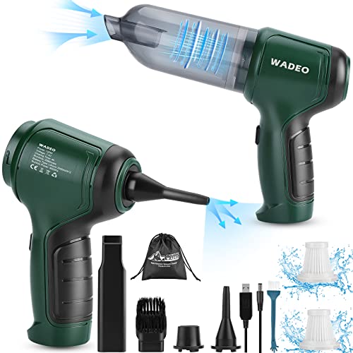 WADEO Handheld Vacuum Cordless, Mini Handheld Vacuum Cleaner 9000Pa USB Rechargeable, Dust Buster, Air Blower and Vacuum Pump 3 in 1, Wet Dry Vacuum Cleaner for Car, Home, Office, Pet Hair Cleaning