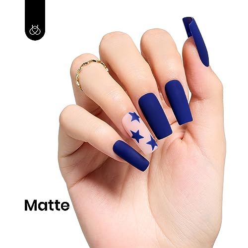 Beetles Gel Nail Polish 1 Pcs 15ml Midnight Ocean Blue Nail Polish Blue Gel Nail Polish Soak Off LED Nail Lamp Gel Polish Nail Art Manicure Salon DIY Home Solid Gel Polish 0.5Oz