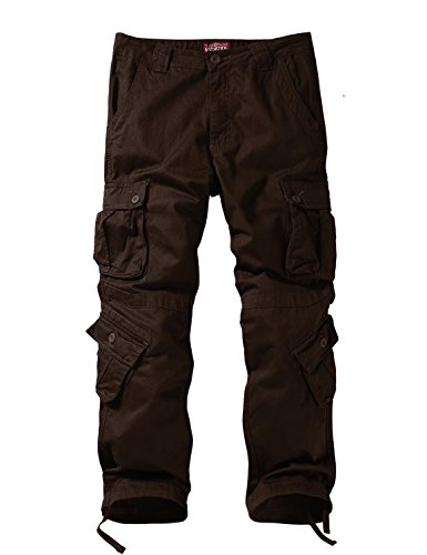 Match Men's Wild Cargo Pants(Brown,40)