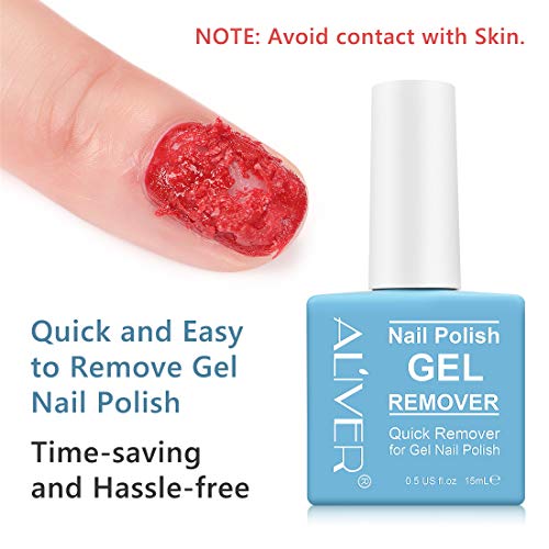 Gel Nail Polish Remover for Nails in 3-5 Minutes, Easily & Quickly Remove Gel, No Need for Foil, Soaking or Wrapping, Protect Your Nails-15 ml