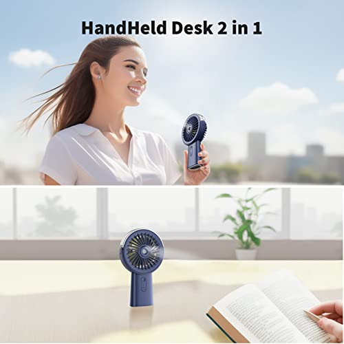 Otlonpe Misting Fan Portable Handheld Fan, 4000mAh Hand Held Mist Fan Rechargeable Power Bank, 90° Adjustable Small Mister Fan, Personal Cooling Water Spray Fan for Men Women Travel Home Outdoor