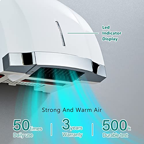 LUXICE Hand Dryer for Home Bathroom Commercial - Electric Automatic Air Hand Dryers,LX-1003 White