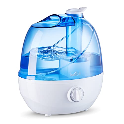 Cool Mist Humidifiers for Bedroom & Large Room (2.5l Water Tank) Quiet Ultrasonic Air Humidifier For Babies Nursery, Office, Indoor Plants & Whole House -Adjustable 360 Rotation Nozzle, Auto-Shut Off