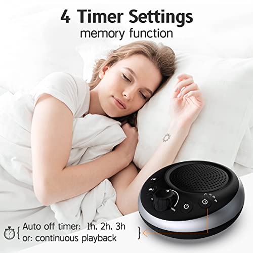 Loud Sound Machine Brown Noise Machine White Noise Machine Nonstop 30 Soothing Sounds for Baby Kids Adults Pink Noise Sleep Machine 36-Level Vol Auto-Off Timer Memory Function for Home Travel Office