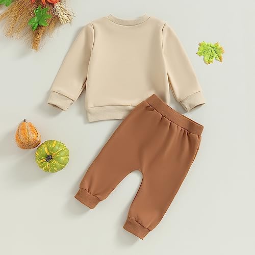 Adobabirl Toddler Baby Halloween Outfit Boy Girl Cutest Pumpkin Sweatshirt and Pants Set Halloween Fall Baby Clothes (Cutest Pumpkin In The Patch Outfit,12-18 Months)