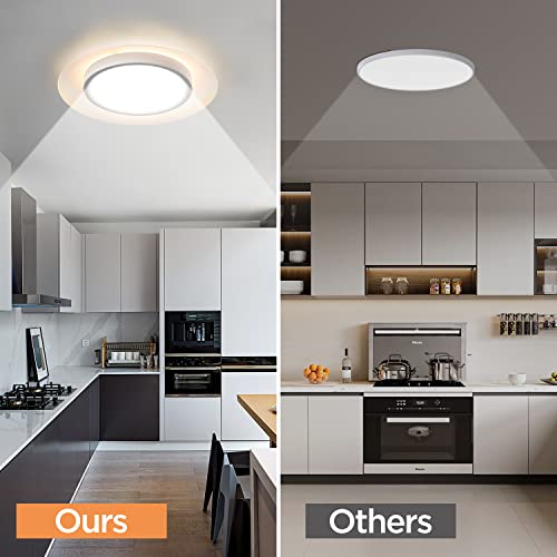 TALOYA Flush Mount Ceiling Light 22W(2200lm), 5 CCT Selectable with Nightlight 3000K,Ambient Light Design LED Ceiling Light Fixture for Dining Room Hallway Bedroom