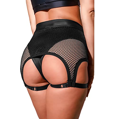 BZB Womens Booty Shorts Trendy High Waisted Yoga Hot Pants Festival Garter Clubwear Pole Dance Shorts Black