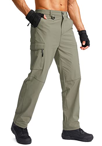 Men's Hiking Cargo Pants Water Resistant Quick Dry Lightweight Outdoor Tactical Pants for Men with Multi Pocket (Sage, XXL)