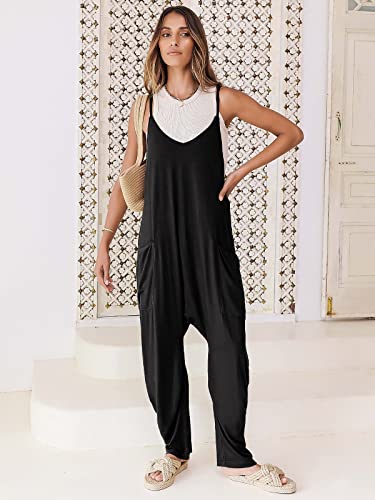 ANRABESS Women's Overalls Summer Casual Loose Baggy Stretchy Jumpsuit Romper 2023 Fashion Trendy Outfits Spring Clothes Onesie Jumper 949heise-XL