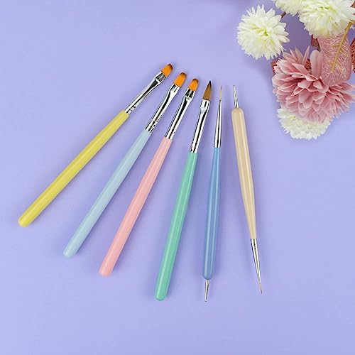 Nail Brush for Gel Nail Art Brushes Art Pen Tools Set for Painting Nail Art Tips Builder Acrylic Art Liner Brush for Uv Nails Home Salon Nail Design Tool Nail Dotting Diy Nail Extension Gel Brush