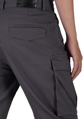 ITALYMORN Cargos Pants Men Relaxed Fit with 7 Pockets (34, Dark Grey)