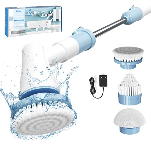 Home Essentials Cleaning Supplies,Electric Spin Scrubber,Electric Cleaning Brush with Handle,Power Scrubbers for Cleaning Bathroom 1