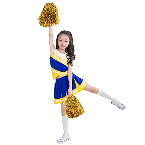 Little Girls' 2 Piece High School Cheerleading Uniform Costume Complete Outfit Cosplay Fancy Dress 130