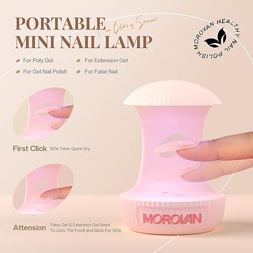 Morovan Poly Gel Nail Kits Starter Kit: Poly Nail Gel Kit for Beginners Poly Gel Kits with U V Light Gel Nail Kit DIY Extension Gel Kit Poly Nail Gel Kit with Everything