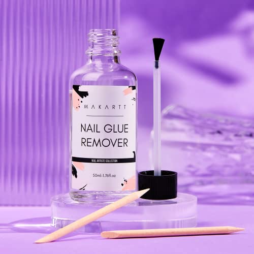 Makartt Nail Glue Remover for Acrylic Nails Press on Nails, 50ML Debonder, Nail Tips Fake Nail Adhessive Remover without Acetone, Can't Remove Gel Nail Polish