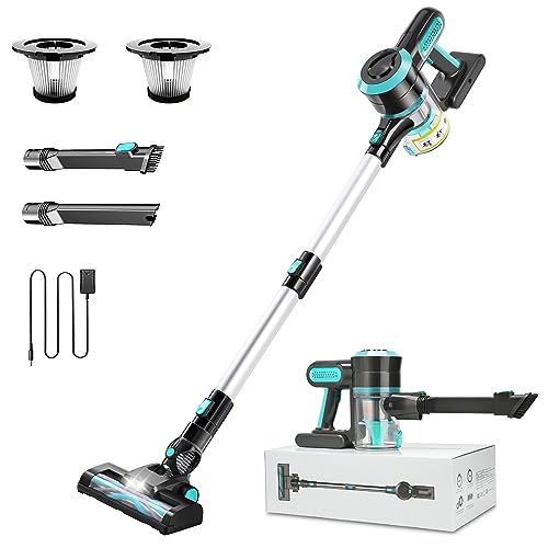 Foppapedretti 2023 New Upgrade Cordless Vacuum Cleaner, 4 in 1 Multifunction Cordless Stick Vacuum, 2200mAh Vacuum Cleaner Rechargeable, Hardwood Floor Pet Hair for Home