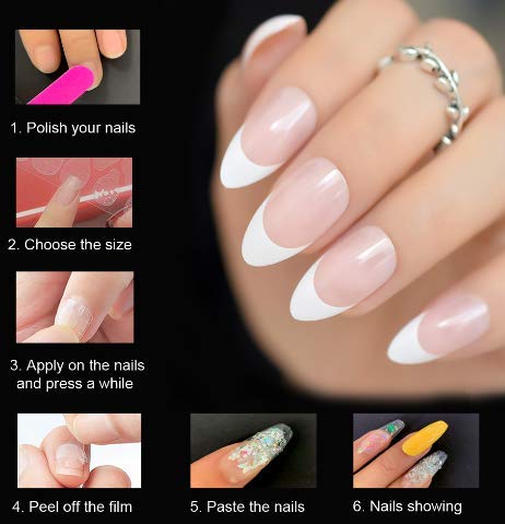 Ombre Pink Fake Press On Nails 3d Extra Long Stiletto Artificial Jewelry Full Cover False Nail With Rhinestones Luxury Bridal Wedding Professional Nail Art Salon