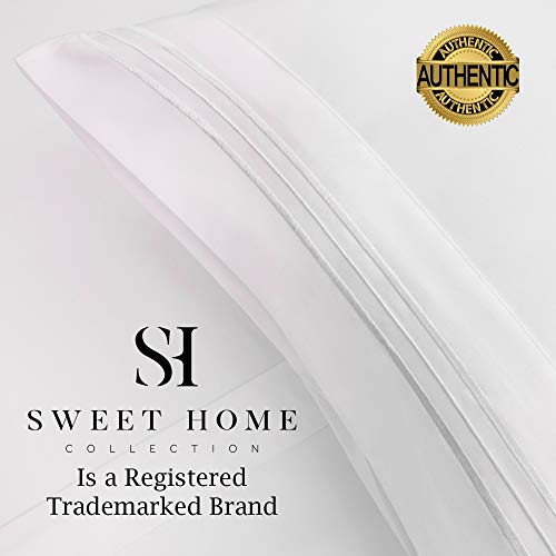 Sweet Home Collection Bed Sheet Set, 4-Pieces, Queen, White