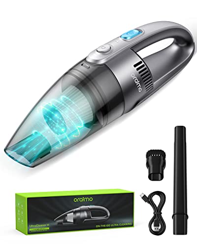 Oraimo Cordless Handheld Vacuum, Hand Held Vacuuming Cordless, Car Vacuum Cleaner Cordless, Effortlessly Clean Every Nook and Cranny, Lightweight, 3.5H Fast-Charging and Portable for Car, Home, Office
