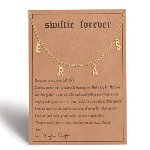 NONTAI Gold ERAS Necklace Taylor Inspired Necklace for Women, SWIFTIE Outfit Jewelry Taylor Choker Necklace For Eras Tour