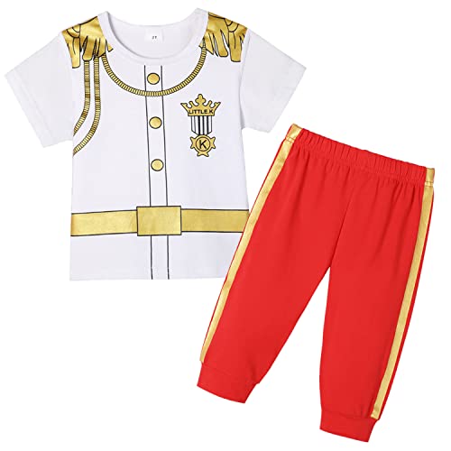 Pezhiqun Toddler Prince Costume Outfit, Baby Prince Charming Costume Shirt, Halloween Match Kids Boys Costume, Cute Royal Prince Gift (2T)