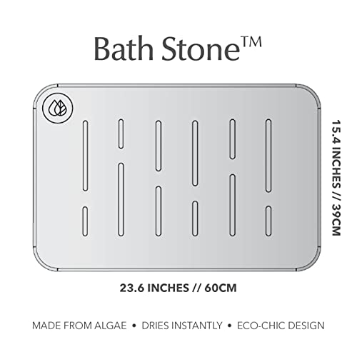 Dorai Home Bath Stone – Luxury Diatomite Stone Bath Mat – Instantly Removes Water – Non-Slip Surface – Modern and Stylish Design – Rain Sandstone