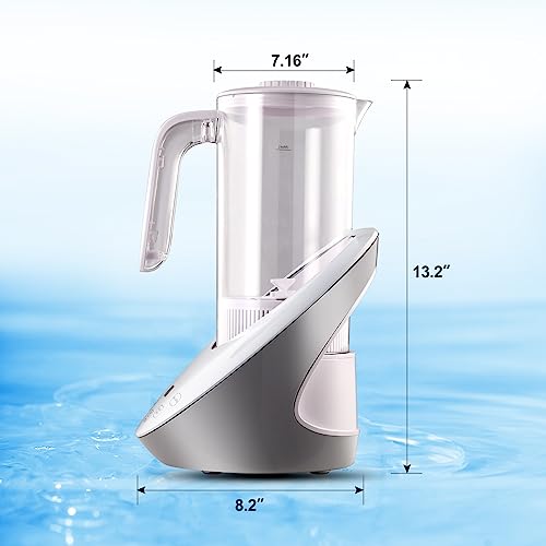 Hydrogen Water Ionizer Machine,Hydrogen Water Pitcher,Hydrogen Rich Water Health Pitcher for Home,Hydrogen Water Generator,Balanced pH Water Ionizer