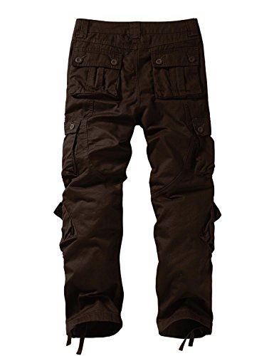 Match Men's Wild Cargo Pants(Brown,40)