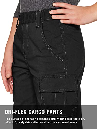 CQR Kids Youth Hiking Cargo Pants, Outdoor Camping Pants, UPF 50+ Quick Dry Regular Pants, Regular Driflex Black, Small