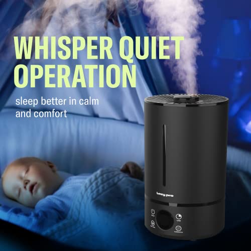 HUMIDIMASTER 2023 6L Cool Mist Humidifiers for Bedroom Large Rooms, 1.6 Gallon Top Fill Ultrasonic Humidifier, Quiet Effective for Home - 60 hours, 360° for Kids, Babies, Essential Oils Diffuser