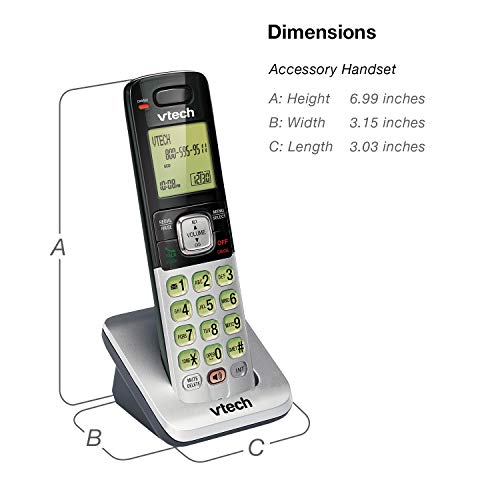 VTech CS6719-2 2-Handset Expandable Cordless Phone with Caller ID/Call Waiting, Handset Intercom & Backlit Display/Keypad, Silver