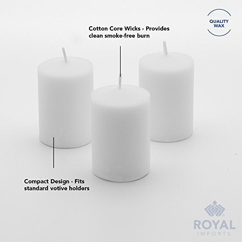 Royal Imports Votive Candle, Unscented White Wax, Box of 72, for Wedding, Birthday, Holiday & Home Decoration (10 Hour) by Royal Imports