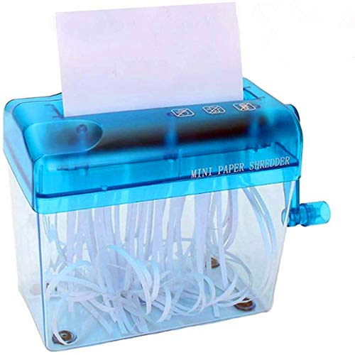 SENREAL Hand Paper Shredder Mini Cutting Machine Portable Manual A6 Paper Cutting Tool Desktop Stationery Blue