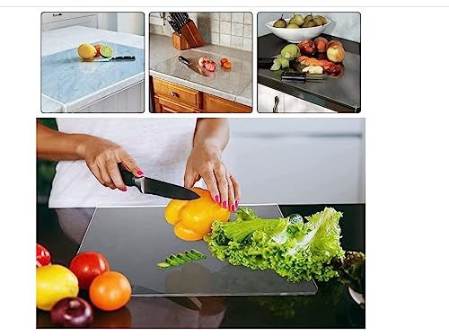 Acrylic Cutting Boards for Kitchen Counter, Acrylic Anti-Slip Transparent Cutting Board, Clear Cutting Board for Countertop, Suitable For Counter Countertop Protector Home Restaurant（18x14 in）