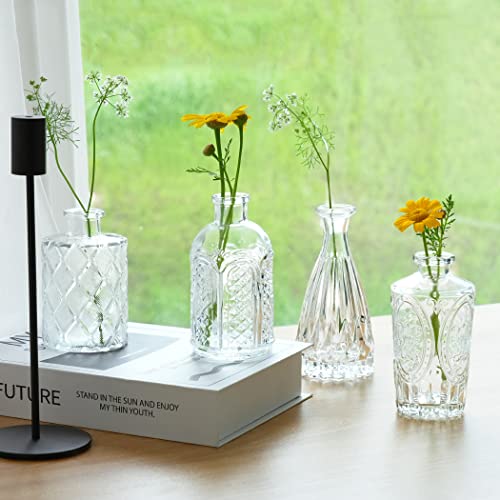 Glass Bud Vases Set of 30,Small Vases for Flowers,Glass Vases for Centerpieces,Clear Vases Bulk Mini Vases for Home Decor,Wedding Decor,Centerpieces,Party,Office