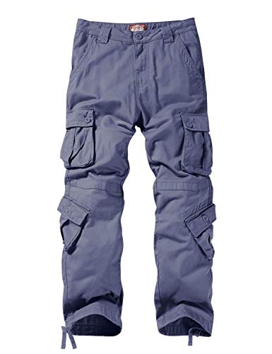 Match Men's Wild Cargo Pants #3357(Bluish Gray,29)