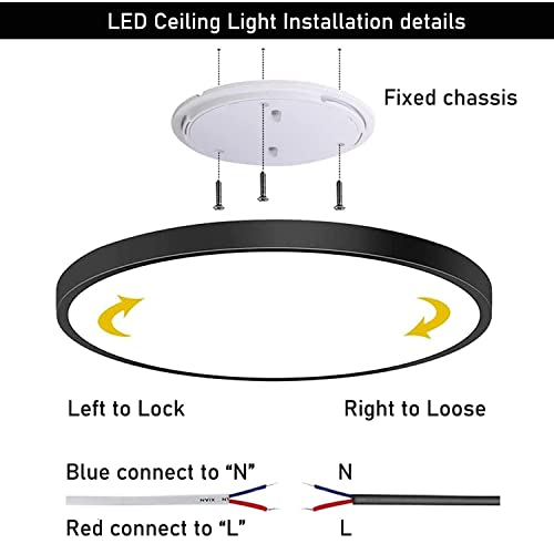 4 Pack 12 Inch 3200LM LED Flush Mount Ceiling Light,28W White 6000K,120V Slim Surface Mount Ceiling Light Fixture for Kitchen Bedroom Living Room