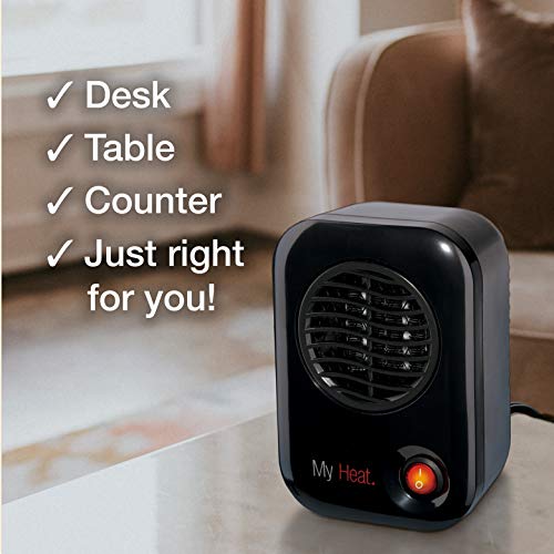 Lasko MyHeat Personal Mini Space Heater for Home with Single Speed, 6 Inches, Black, 200W, 100