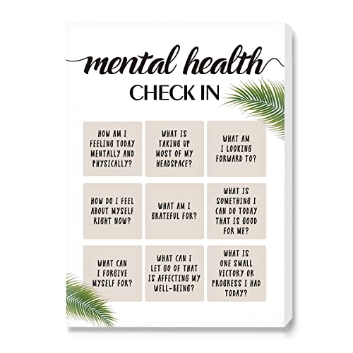 IIONGDE Therapy Office Canvas Wall Art-Mental Health Canvas Poster Painting Print Ready to Hang for Social Worker Therapist Counseling Office Wall Decor-12 x 15 Inches