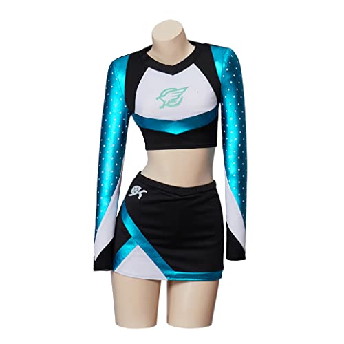 CosplayDiy Maddy Cheerleading Outfit Maddy Costume Girls Cheer Leader Uniform Top Dress S