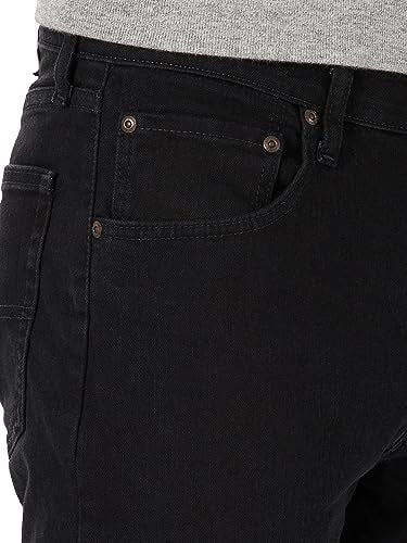 Wrangler Authentics Men's Regular Fit Comfort Flex Waist Jean, Black, 42W x 34L