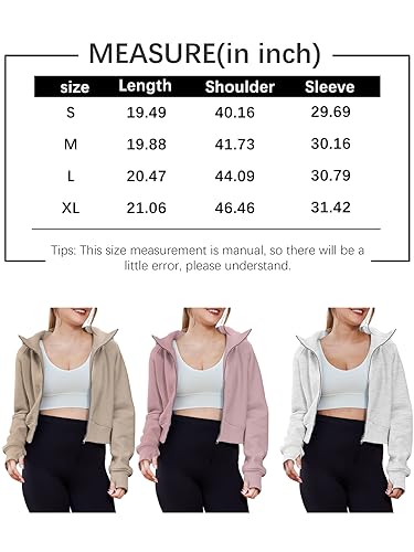 Trendy Queen Zip Up Hoodies Cropped Sweatshirts Womens Fall Fashion Outfits Casual Jackets Pullover Sweaters Y2K Tops Winter Clothes 2023