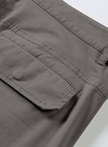 JMIERR Mens Casual Twill Cargo Pants Men Cargo Baggy Pants Waist Stretch Tapered Joggers Sweatpants Pants with Pockets, US38(XL), A Gray