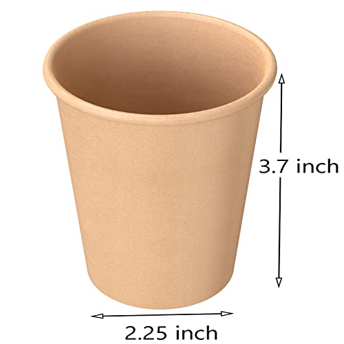 WANBAO 100 pack 8 oz Disposable Paper Cups Coffee Cups for Coffee Beverages and Cold Drinks, Suitable for Home-use, office, restaurant and Events