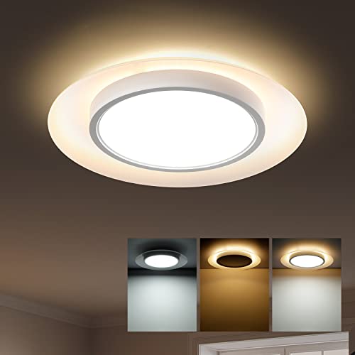 TALOYA Flush Mount Ceiling Light 22W(2200lm), 5 CCT Selectable with Nightlight 3000K,Ambient Light Design LED Ceiling Light Fixture for Dining Room Hallway Bedroom